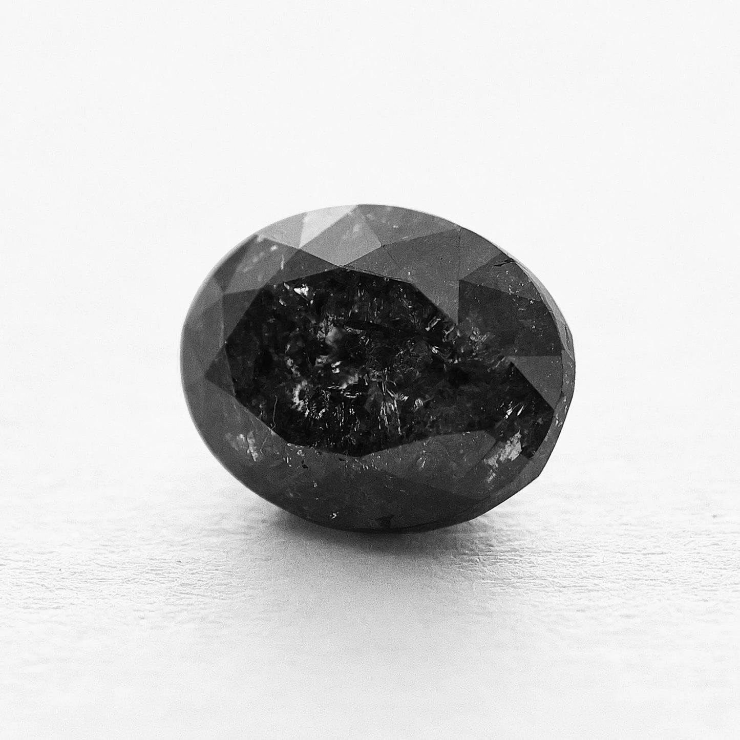 1.72 Ct Oval Brilliant Cut Salt and Pepper Diamond