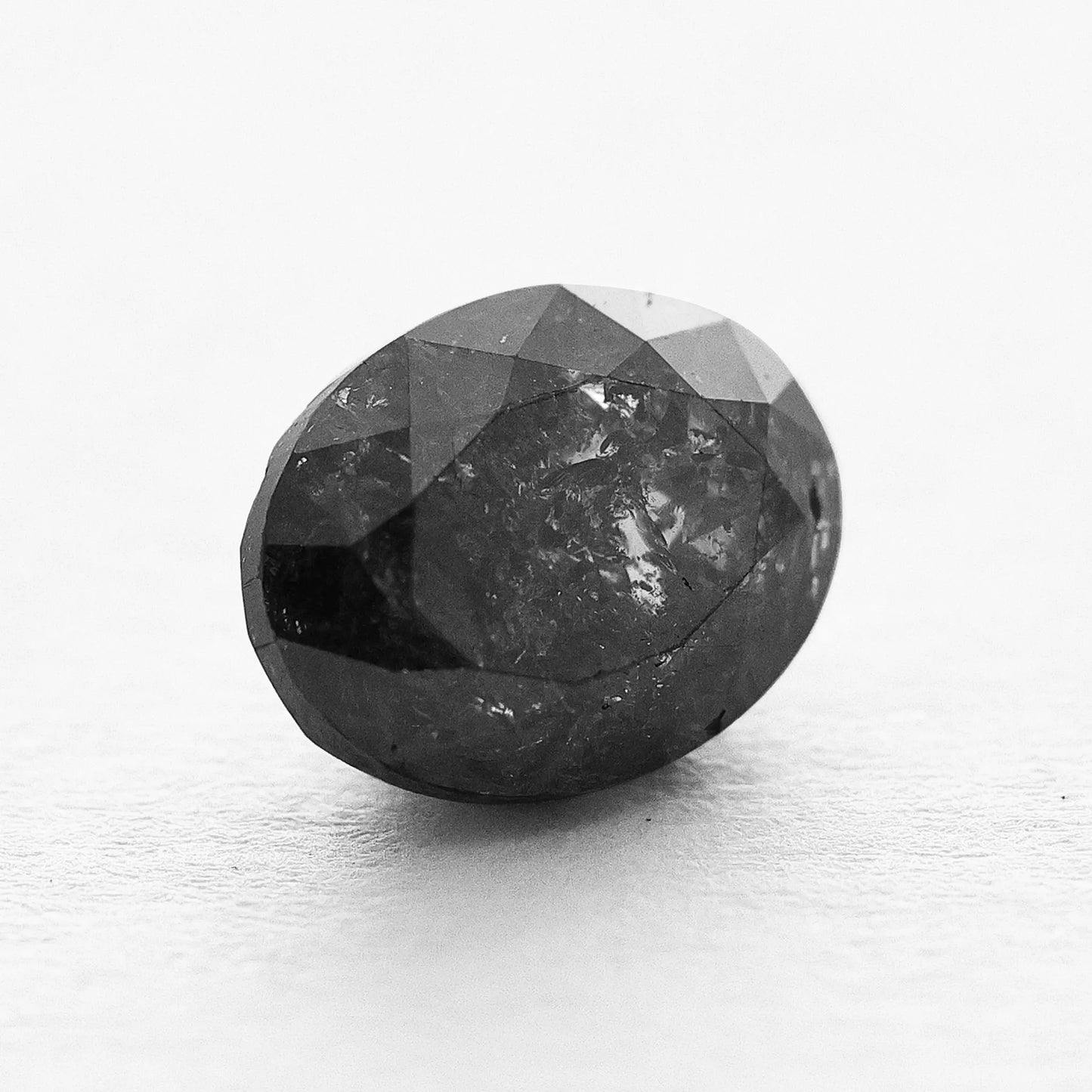 1.72 Ct Oval Brilliant Cut Salt and Pepper Diamond