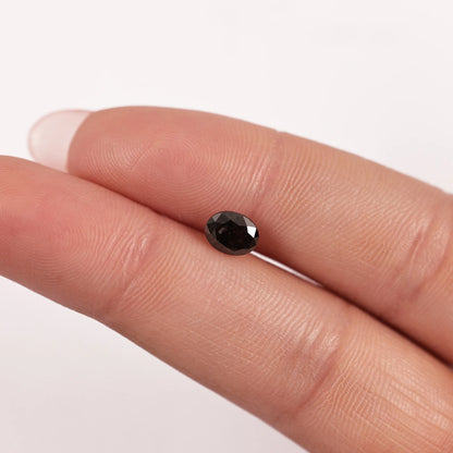 0.87 Ct Oval Brilliant Cut Salt and Pepper Diamond