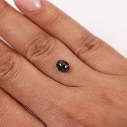0.87 Ct Oval Brilliant Cut Salt and Pepper Diamond