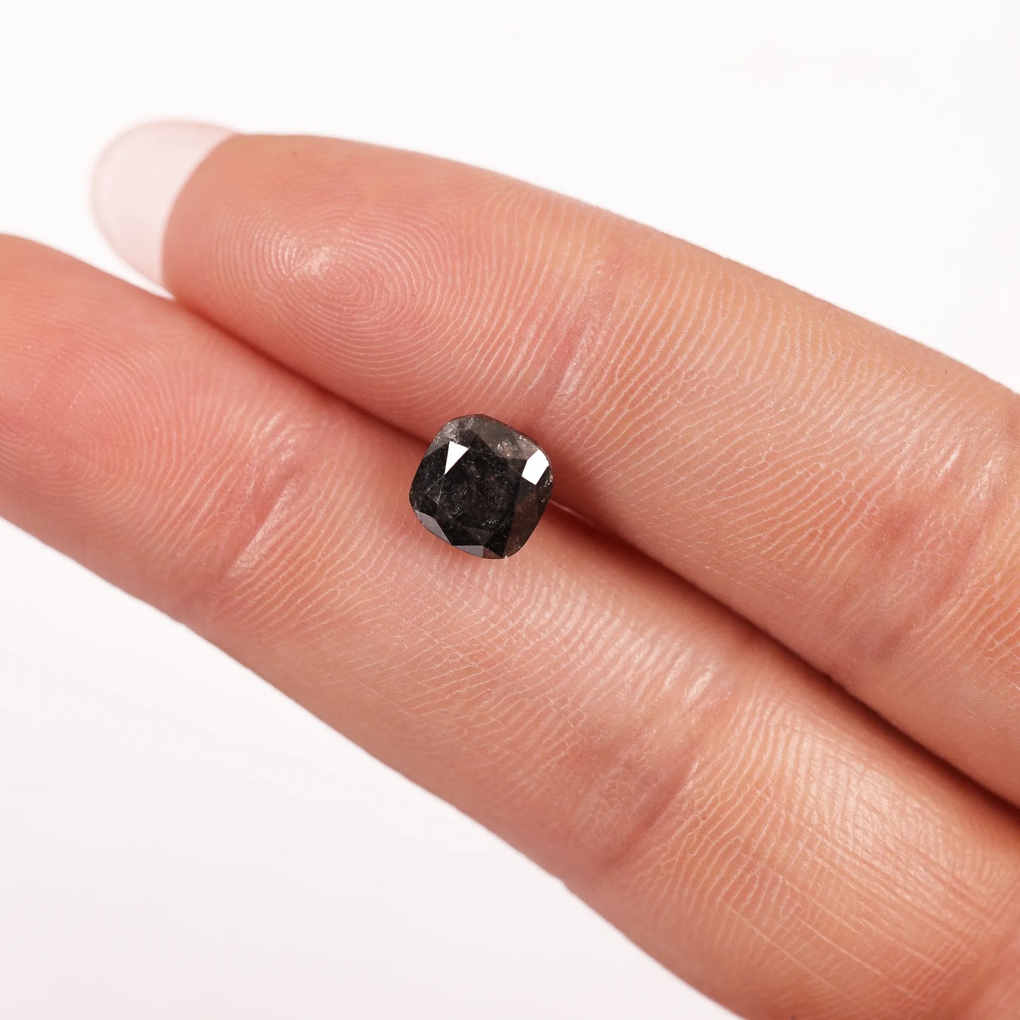1.93 Ct Cushion Brilliant Cut Salt and Pepper Diamond