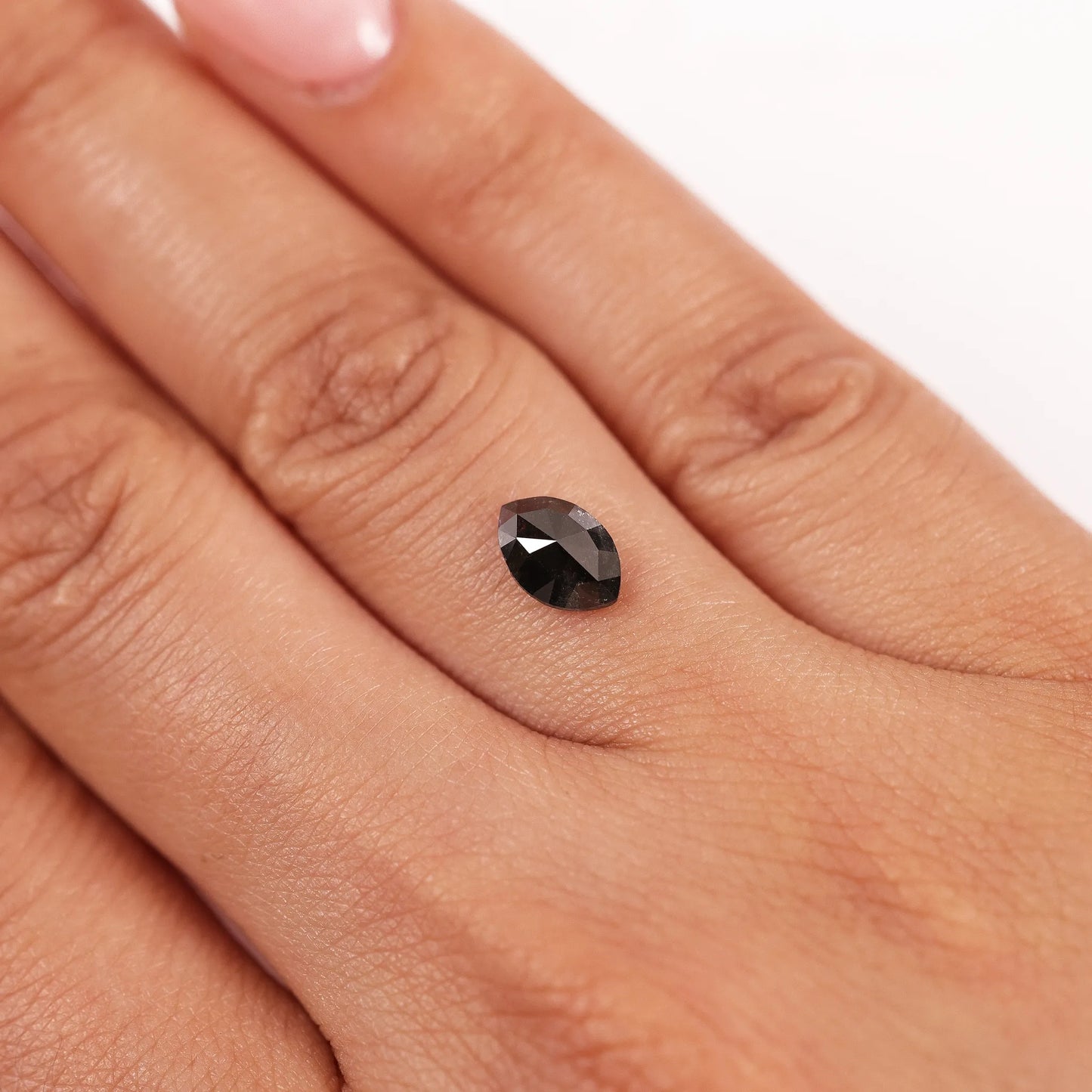 0.85 Ct Marquise Brilliant Cut Salt and Pepper Diamond
