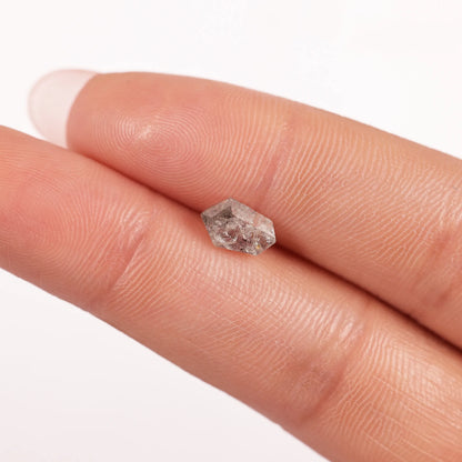 0.80 Ct Shield cut Brilliant Cut Salt and Pepper Diamond
