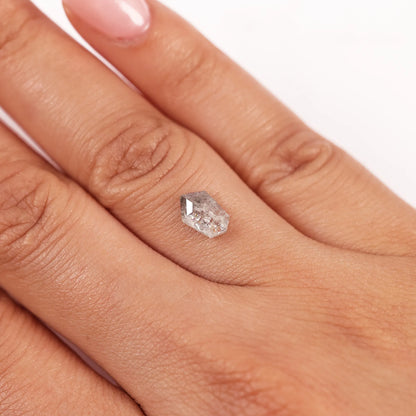 0.80 Ct Shield cut Brilliant Cut Salt and Pepper Diamond