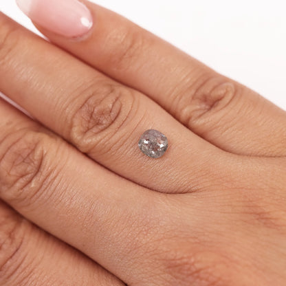 0.6 Ct Cushion Rose Cut Salt and Pepper Diamond