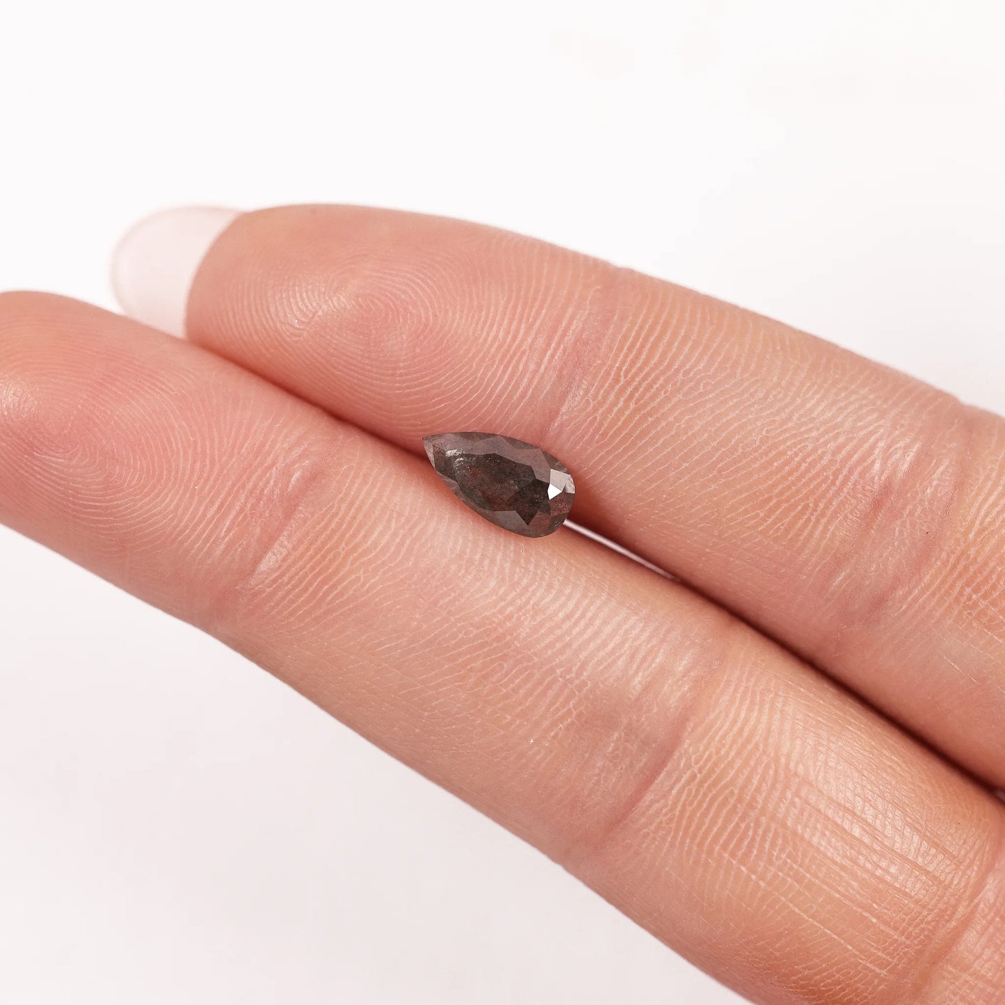 0.64 Ct Pear Brilliant Cut Salt and Pepper Diamond
