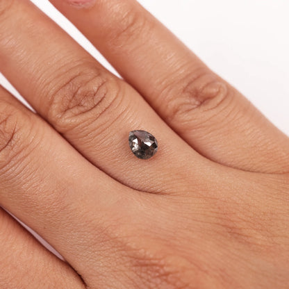 0.92 Ct Pear Brilliant Cut Salt and Pepper Diamond