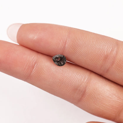0.92 Ct Pear Brilliant Cut Salt and Pepper Diamond