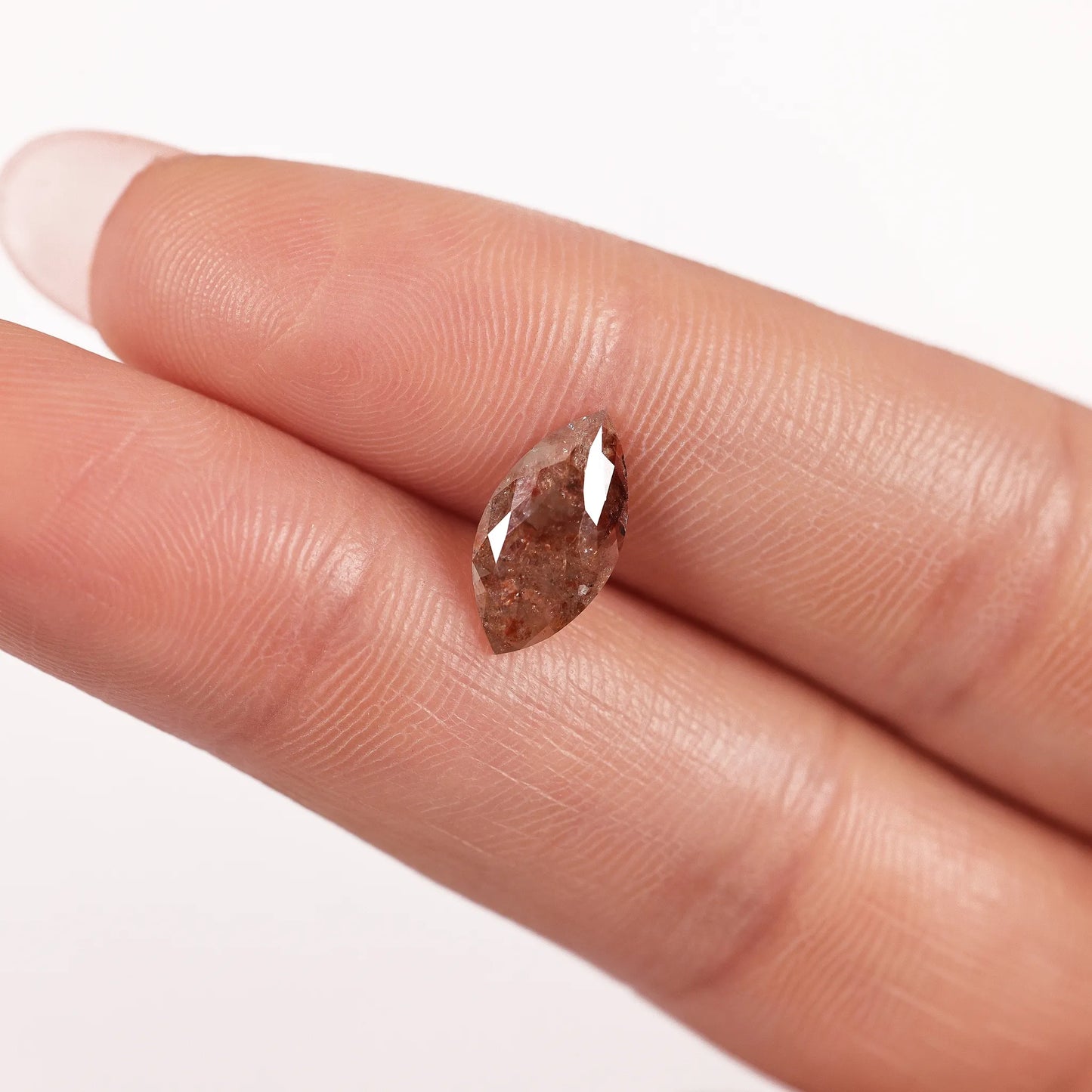 1.23 Ct Marquise Brilliant Cut Salt and Pepper Diamond