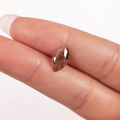 1.23 Ct Marquise Brilliant Cut Salt and Pepper Diamond