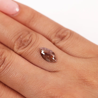 1.21 Ct marquise Brilliant Cut  Salt and Pepper Diamond