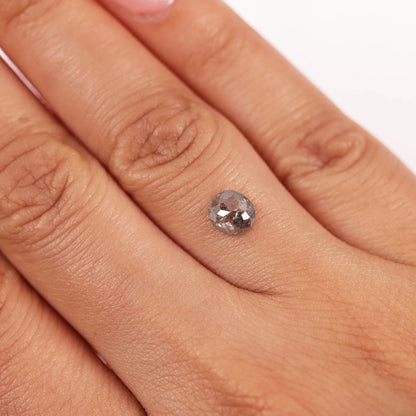 0.60 Ct Cushion Brilliant Cut Salt and Pepper Diamond