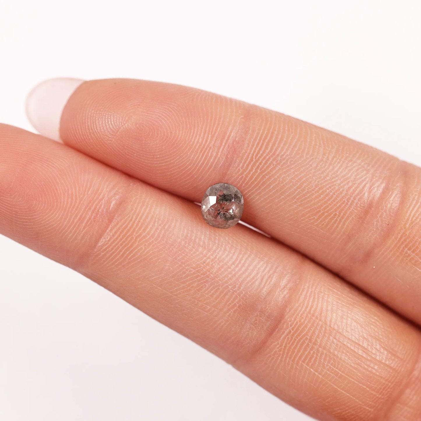 0.60 Ct Cushion Brilliant Cut Salt and Pepper Diamond