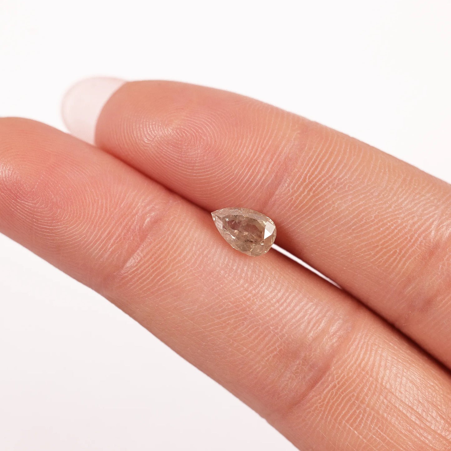 1.03 Ct Pear Brilliant Cut  Salt and Pepper Diamond