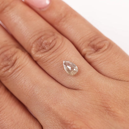 1.03 Ct Pear Brilliant Cut  Salt and Pepper Diamond