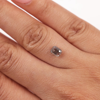 0.75 Ct Radiant  Brilliant Cut  Salt and Pepper Diamond
