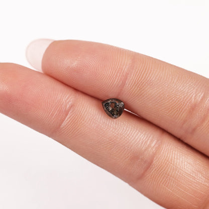 0.88 Ct Pear Brilliant Cut  Salt and Pepper Diamond