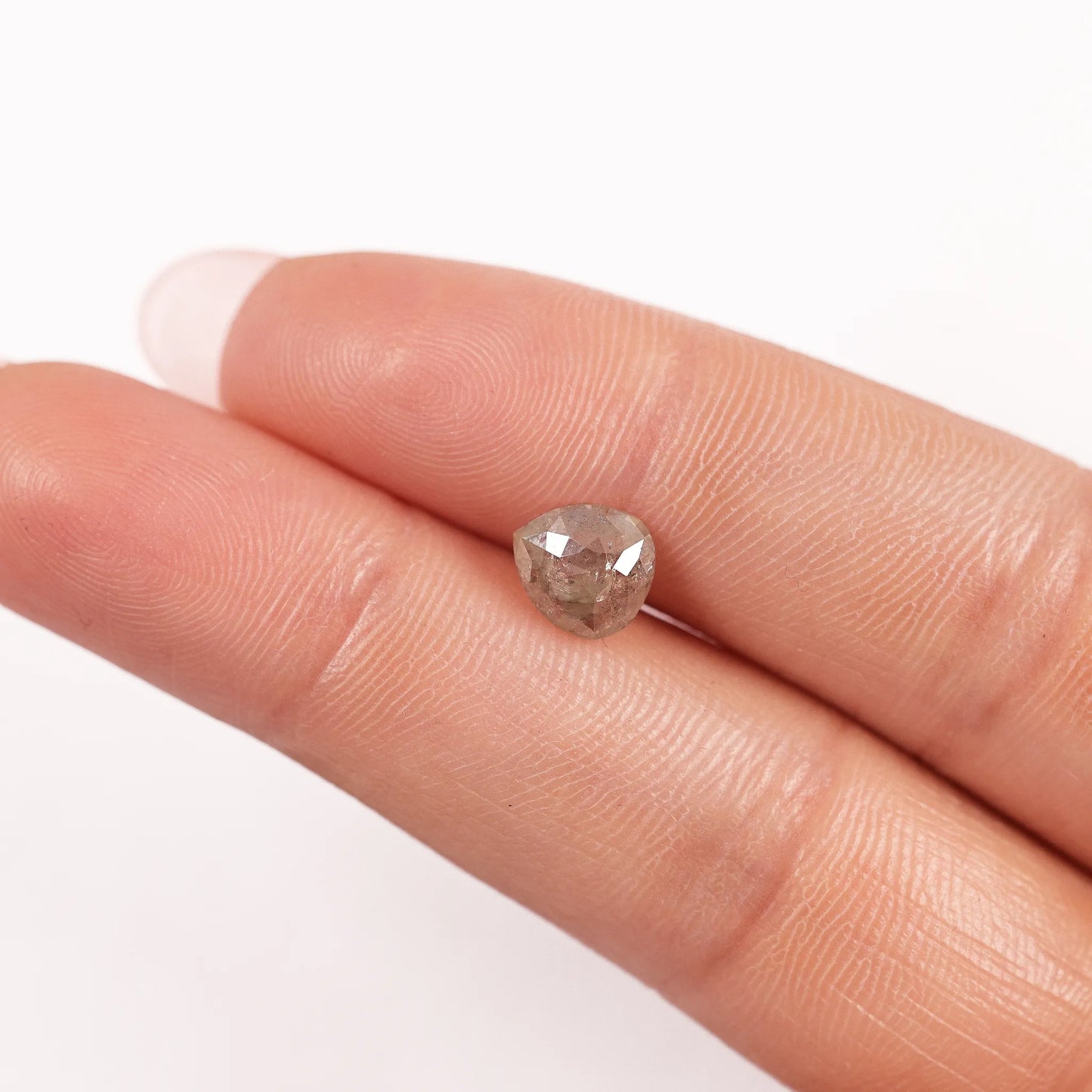 1.10 Ct Pear Brilliant Cut  Salt and Pepper Diamond