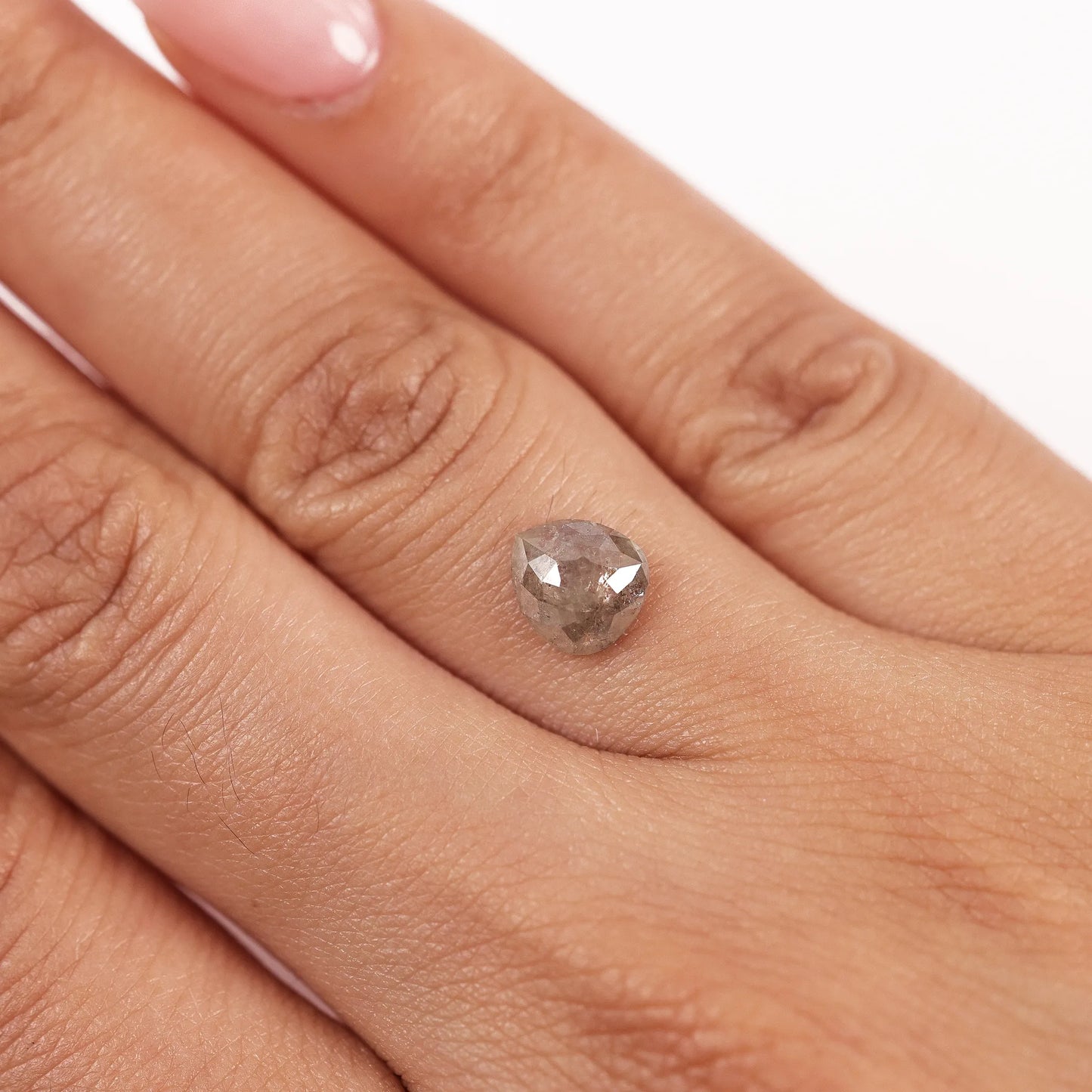 1.10 Ct Pear Brilliant Cut  Salt and Pepper Diamond