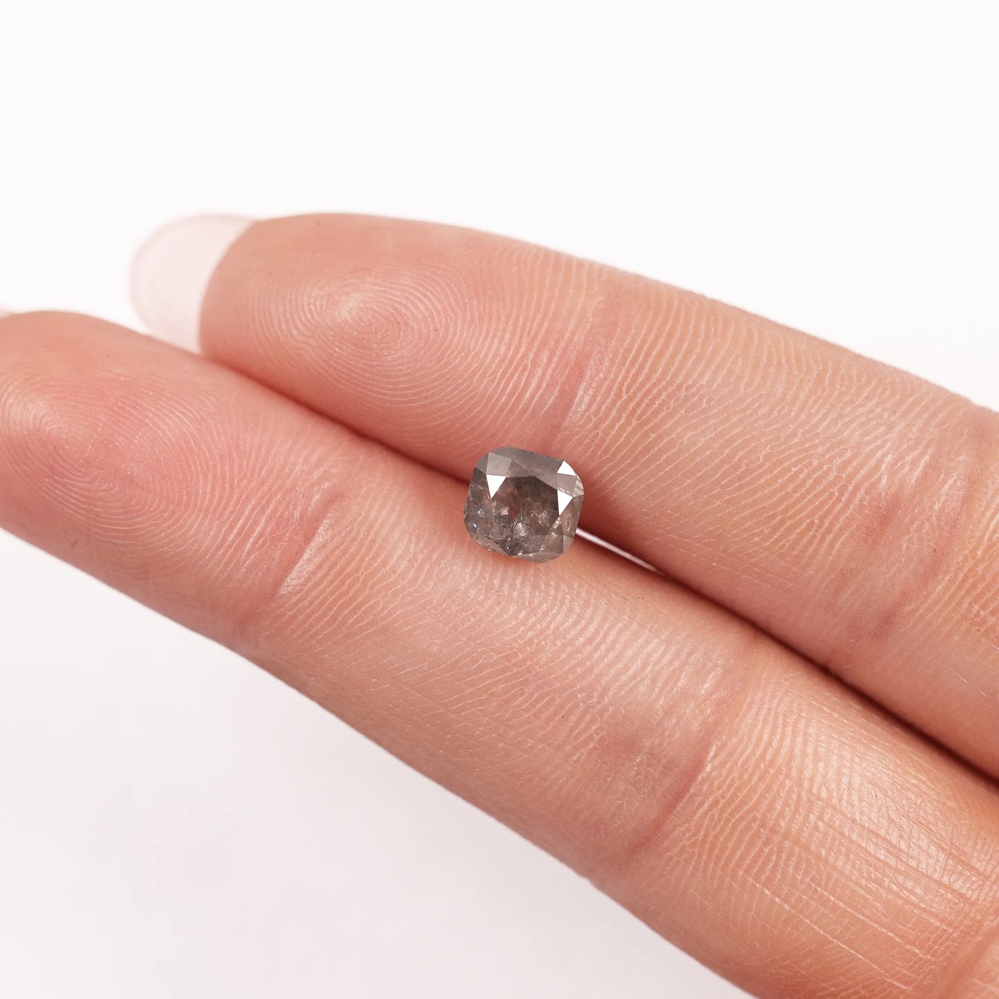 1.71 Ct Cushion Brilliant Cut  Salt and Pepper Diamond