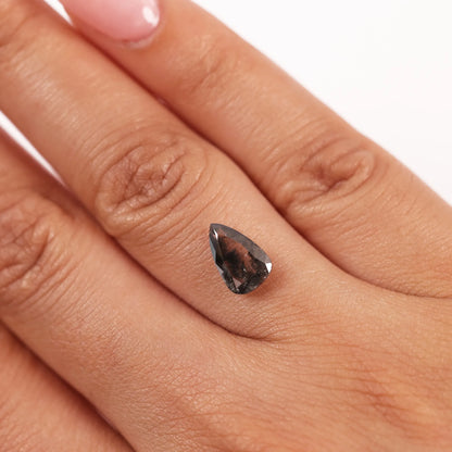 1.28 Ct Pear Brilliant Cut  Salt and Pepper Diamond