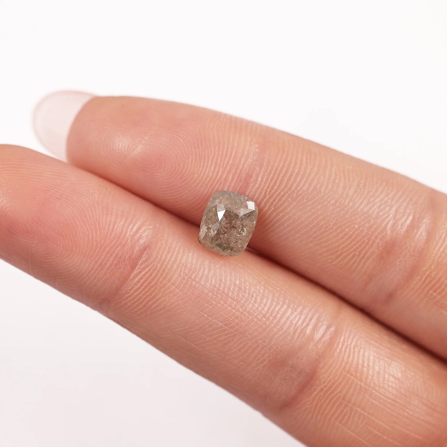 1.36 Ct Cushion Brilliant Cut  Salt and Pepper Diamond
