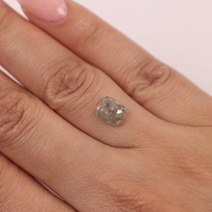 1.36 Ct Cushion Brilliant Cut  Salt and Pepper Diamond