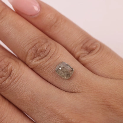 1.30 Ct Cushion Brilliant Cut  Salt and Pepper Diamond