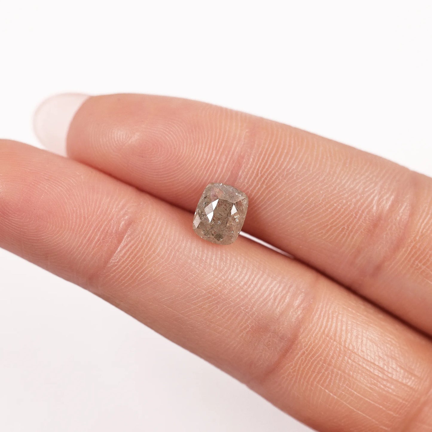 1.30 Ct Cushion Brilliant Cut  Salt and Pepper Diamond