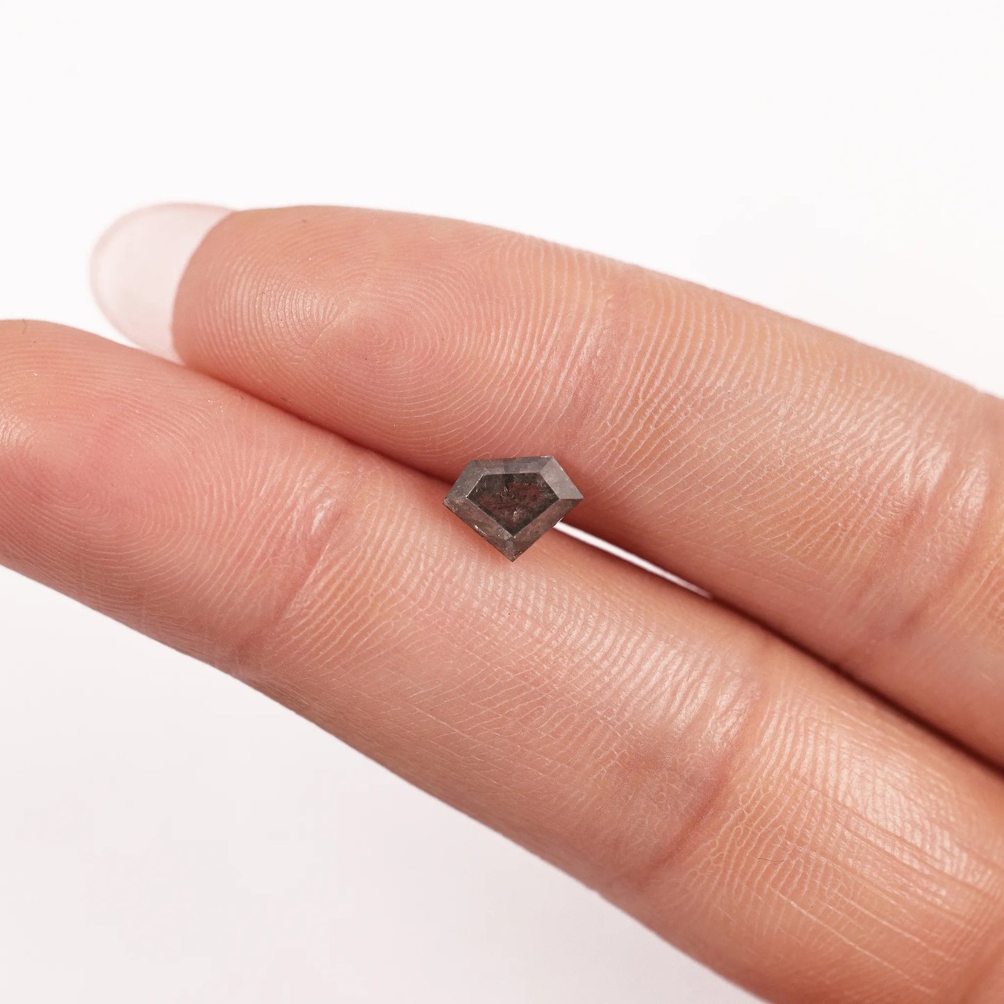 1.12 Ct Shield Cut Brilliant Cut  Salt and Pepper Diamond