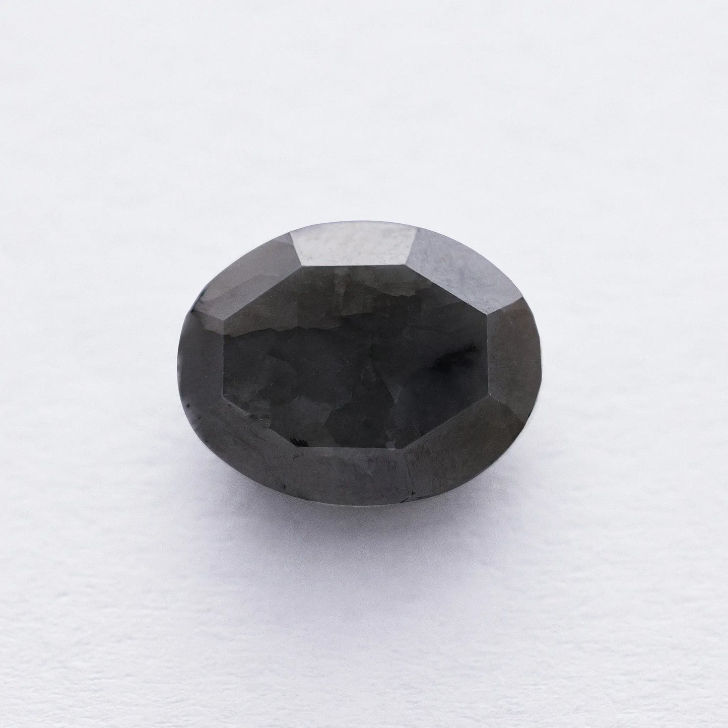 4.73 Ct Oval Brilliant Cut Salt and Pepper Diamond