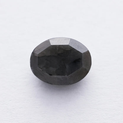 4.73 Ct Oval Brilliant Cut Salt and Pepper Diamond