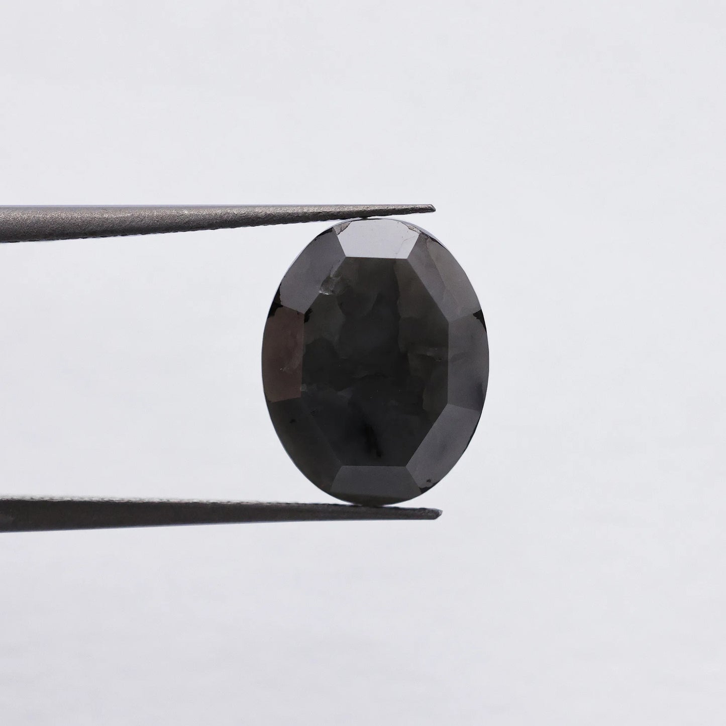 4.73 Ct Oval Brilliant Cut Salt and Pepper Diamond