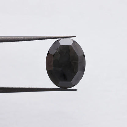 4.73 Ct Oval Brilliant Cut Salt and Pepper Diamond