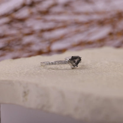 Kite Salt & Pepper Diamond Engagement Ring