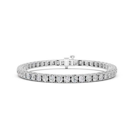 10.00ct Round Cut Elegant Diamond Tennis Bracelet In 14K White Gold
