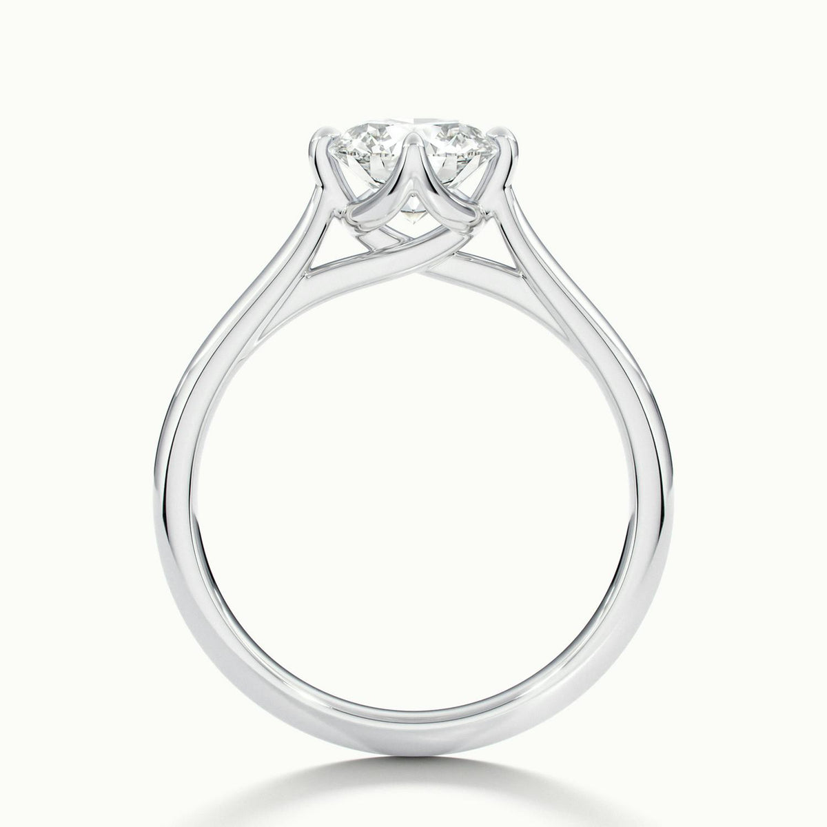 Elise 1.5 Carat Round Lab Grown Diamond Solitaire Engagement Ring in 925 Silver - view 3