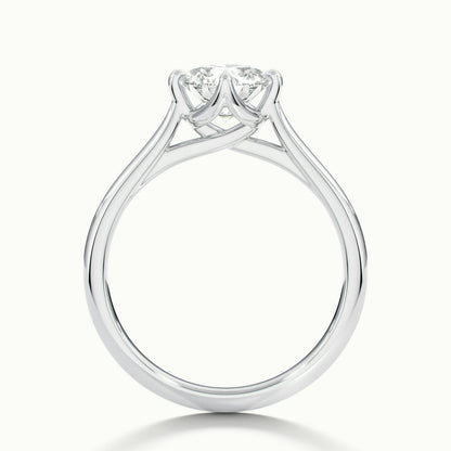 Elise 1.5 Carat Round Lab Grown Diamond Solitaire Engagement Ring in 925 Silver - view 3
