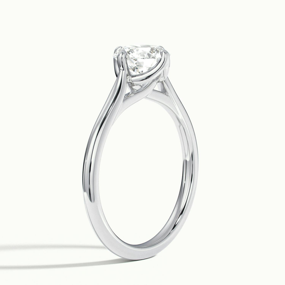 Elise 1.5 Carat Round Lab Grown Diamond Solitaire Engagement Ring in 925 Silver - view 4