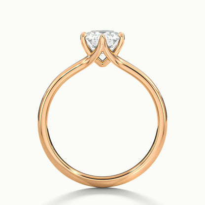 Ilsa 3.5 Carat Round Lab Grown Diamond Solitaire Engagement Ring in 14K Rose Gold - view 3
