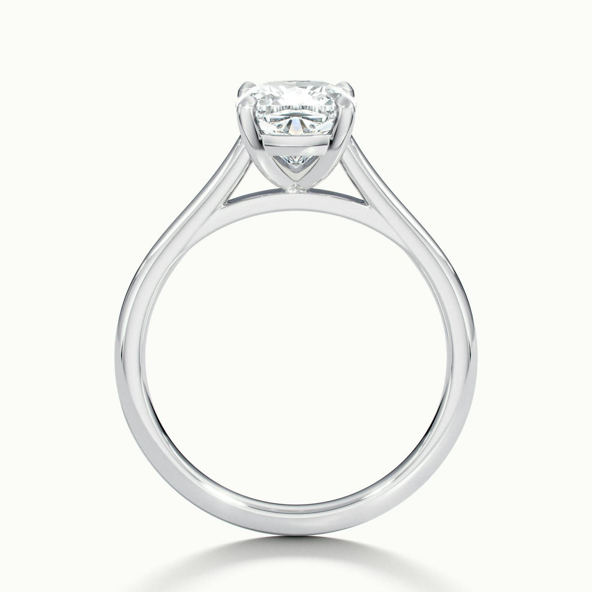 Mira 1.5 Carat Cushion Lab Grown Diamond Solitaire Engagement Ring in Platinum - view 3