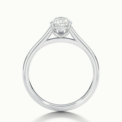 Mira 5 Carat Pear Lab Grown Diamond Solitaire Engagement Ring in 925 Silver - view 3