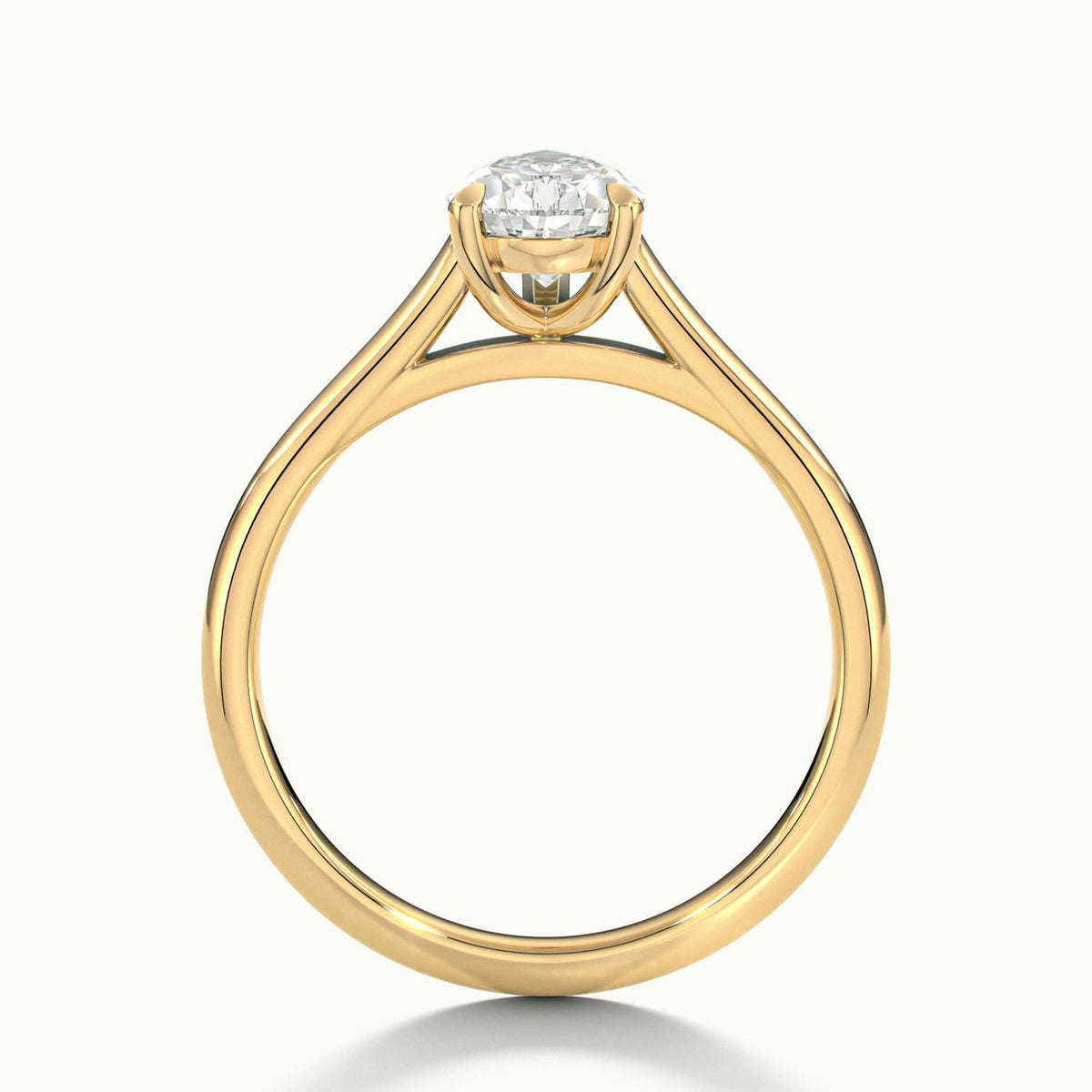 Mira 2.5 Carat Pear Lab Grown Diamond Solitaire Engagement Ring in 18K Yellow Gold - view 3