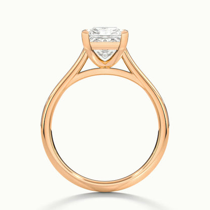 Mira 2.5 Carat Princess Lab Grown Diamond Solitaire Engagement Ring in 14K Rose Gold - view 3