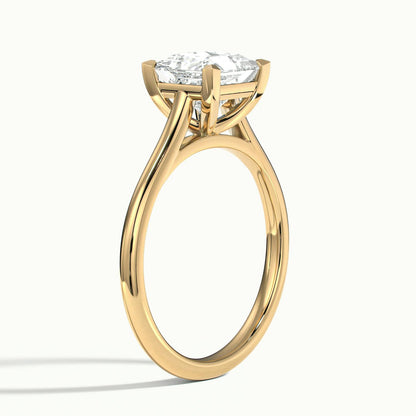Mira 2.5 Carat Princess Lab Grown Diamond Solitaire Engagement Ring in 14K Yellow Gold - view 4
