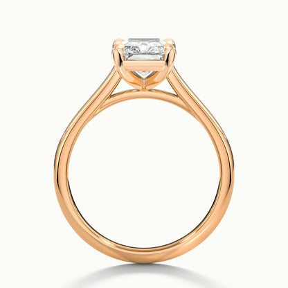 Mira 1.5 Carat Radiant Lab Grown Diamond Solitaire Engagement Ring in 10K Rose Gold - view 3
