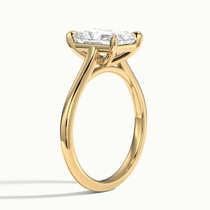 Mira 5 Carat Radiant Lab Grown Diamond Solitaire Engagement Ring in 18K Yellow Gold - view 4