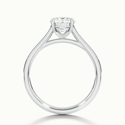 Mira 2 Carat Round Lab Grown Diamond Solitaire Engagement Ring in Platinum - view 3