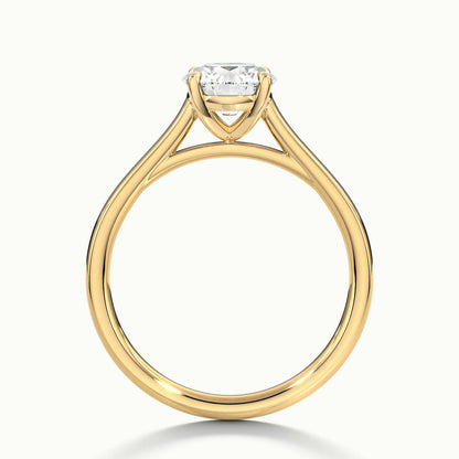 Mira 1 Carat Round Lab Grown Diamond Solitaire Engagement Ring in 14K Yellow Gold - view 3