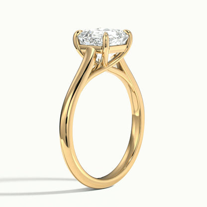 Talia 2 Carat Asscher Lab Grown Diamond Solitaire Engagement Ring in 14K Yellow Gold - view 4